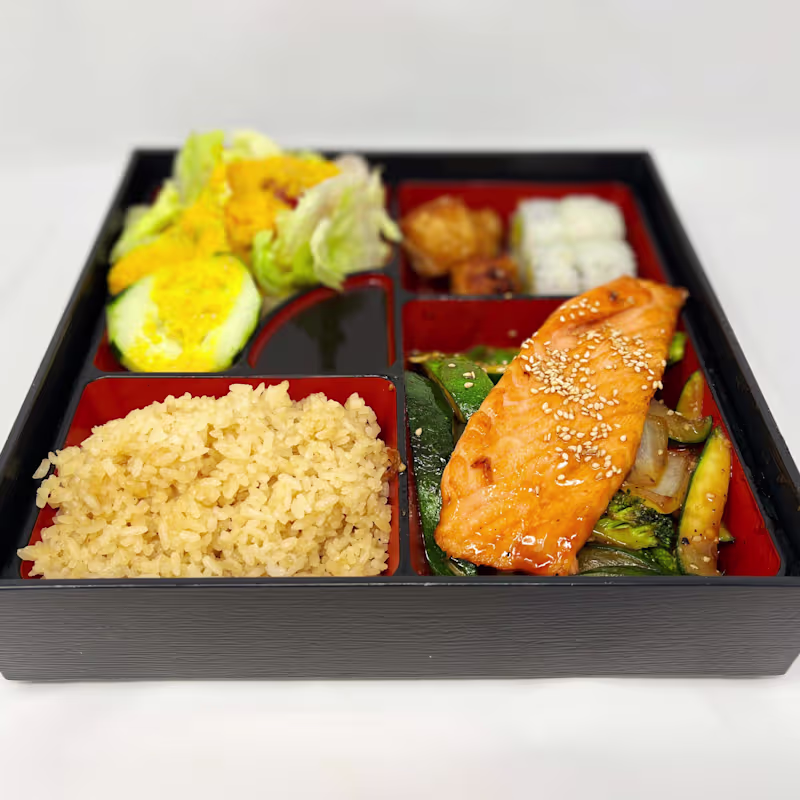 Teriyaki Salmon Bento — Ginza Cafe Easley